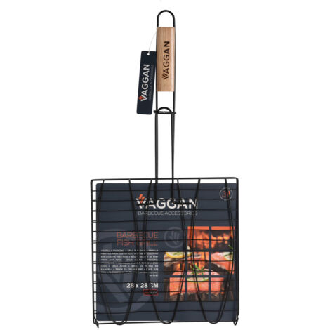 PARRILLA 3 PESCADOS MANGO MADERA 28x28 CM