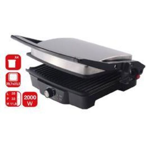 Parrilla Ardes Sfizio Maxi Negro Plata 2000 W acero inoxidable