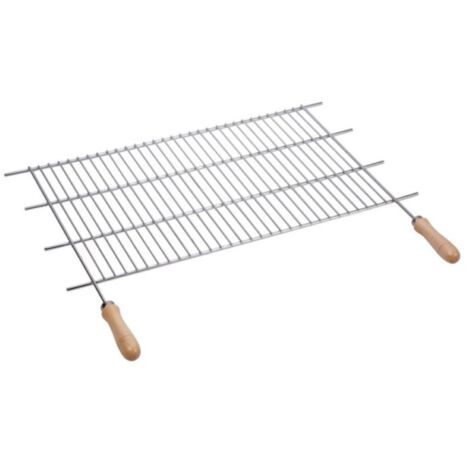 Parrilla Barbacoa 62,5-72,5X40Cm Recortable Zincado Sauvic