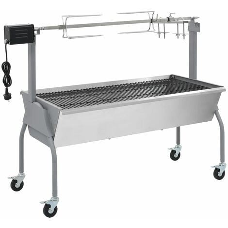 Parrilla De Barbacoa Con Asador Y Motor Eléctrico vidaXL