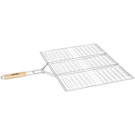 MM_UNVERIFIED_BRAND Parrilla de barbacoa doble rectangular - 50/70 x 40 cm - NEKA