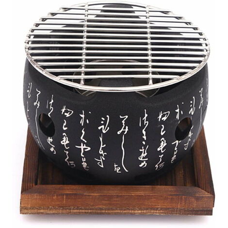 Parrilla de carbón de mesa, parrilla de estilo japonés, estufa de barbacoa portátil estufa de carbón de cocina japonesa/placa de barbacoa accesorios de herramientas de barbacoa para el hogar