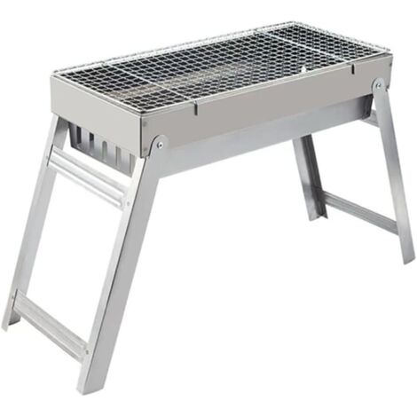 Parrilla de carbón plegable portátil para mesa de escritorio, para jardín, senderismo, picnic y camping.