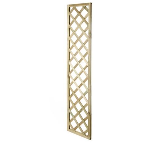 Parrilla de jardín rectangular en madera natural 40x h180 cm
