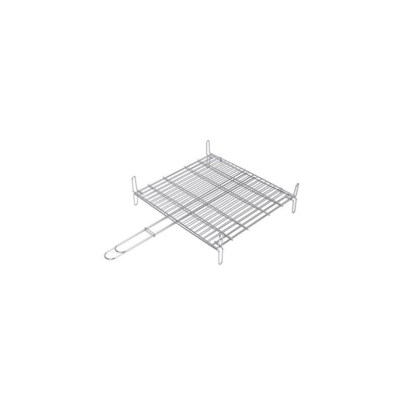 

Parrilla Barbacoa doble Inoxidable Sauvic 30x35cm con pinzas
