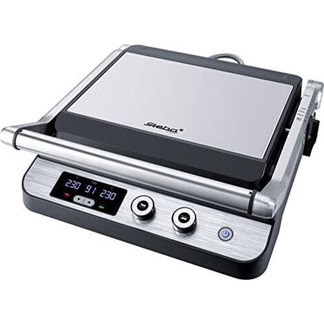 Parrilla eléctrico Low-Fat Negro/Acero Inoxidable Steba FG 120