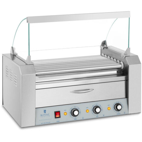 Parrilla para salchichas 7 ruedas 12 cajones calentador de salchichas 1.765 W Acero inoxidable 140001920