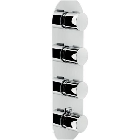 Parte esterna termostatico incasso a 3 vie per doccia Nobili serie LIKID LK00103CR  Cromato - Ottone