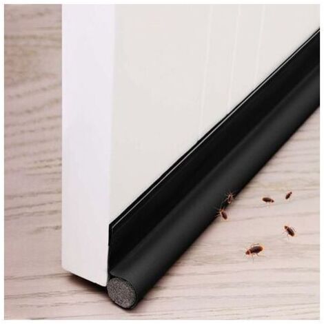 Parte inferior de puerta de un solo lado de 96 cm con junta autoadhesiva, protección contra la intemperie, burlete de puerta, burlete de puerta, protección contra corrientes de aire y ruido en climas 