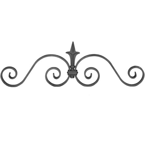 DECO FER FORGE Parte superiore del cancello- Altezza 160mm Larghezza 470mm 12x6mm piatto - Ferro battuto - Saldatura