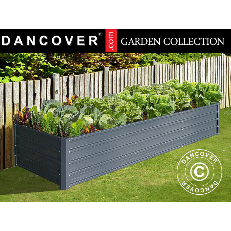 Dancover - Parterre de fleurs surélevée, 0,9x2,44x0,47m, 1000l, Anthracite