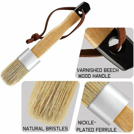 partes cepillos de tiza y cera cepillos de cerdas para muebles de madera decoración de interiores plantillas incluyendo cepillos de tiza de punta plana y redonda