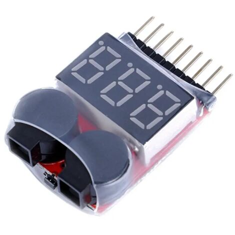 Partes del control remoto del automóvil Voltaje de la batería Pantalla eléctrica Cantidad Alarma 1s-8s 7,4 V 11,1 V Probador de instrumentos negro
