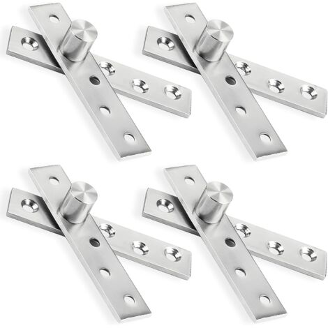 Parti Cerniere Girevoli a 360°, Perno per Porta Nascosto in Acciaio Inossidabile, Porta Girevole, 95 × 18,6 mm, per Mobili, Armadi e Porte Interne
