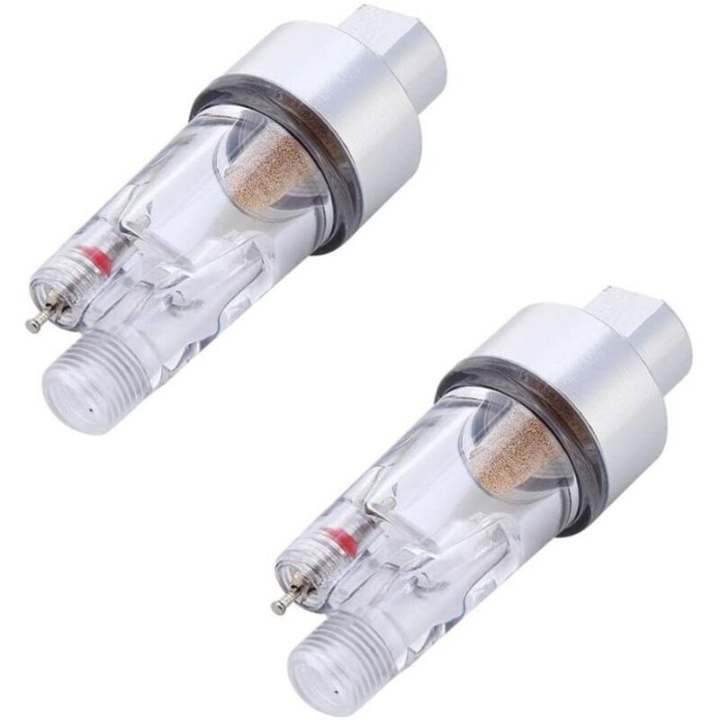 Image of Parti del separatore d'acqua per aerografo, mini filtro dell'aria in linea, attacco per tubo flessibile da 1/8", umidità per pistola aerografo