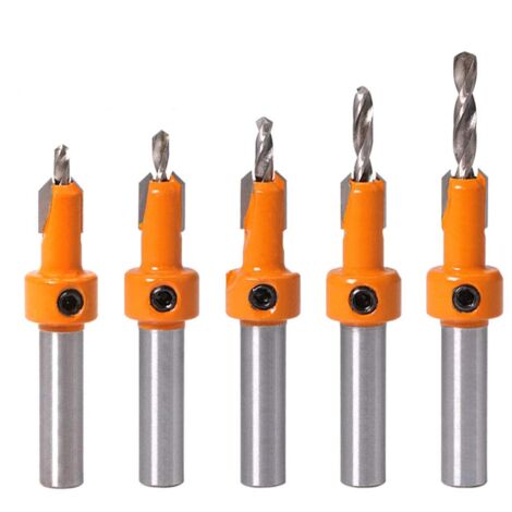 parti di carpenteria fresa per legno smusso contropunta foro vite trapano maschio trapano per forare il legno (albero da 10 mm)