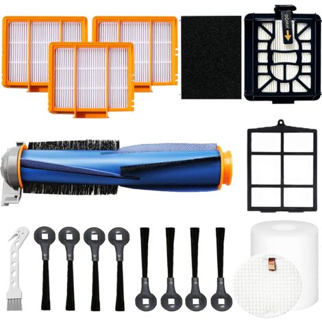 Replacement Parts for Shark AI AV2501S AV2511AE AV2610WA AV2501AE RV2502AE RV2400WD AI Ultra 2- in-1 Robot Vacuum, Main Brush, Filter, Side Brush, Roller Cover, Pre-Motor Foam & Felt Filter