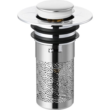 Parti di scarico universale per lavabo a scomparsa, tappo universale per lavabo a scomparsa da 34-40 mm con filtro anti-intasamento, filtro di scarico anti-blocco