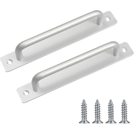 Parti Maniglia per porta scorrevole, Maniglie per porta dell'armadio in lega di alluminio Maniglie da cucina per armadio 148 mm Argento