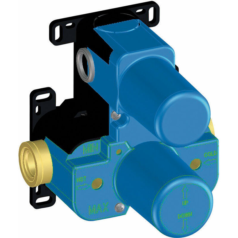 Partie encastrée de douche thermostatique