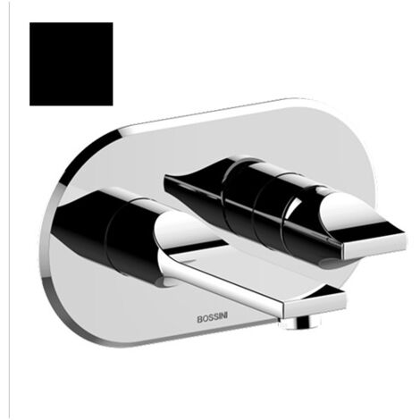 Partie externe mitigeur lavabo mural noir mat Apice - Bossini Z00549073