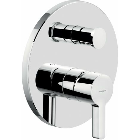 Partie externe pour Nobili mitigeur de douche encastré 2 voies série Lira LR116100/ECR  Chromé - Laiton