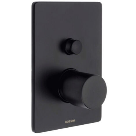 Parties exposées rondes pour mitigeur monocommande 2 voies noir mat BLACK & WHITE - BOSSINI M00760073