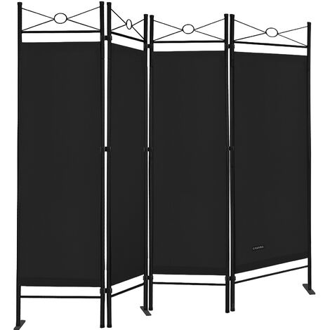 Paravent Room Divider Folding 4pcs Wall Partition Screen Privacy Seperator New Brown