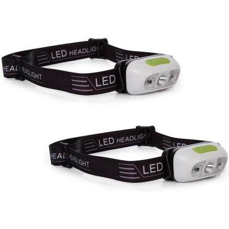 Partner Set Stirnlampen wiederaufladbar mit weißen CREE LEDs & SOS Funktion