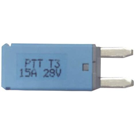 PARTS PTT Circuit Breaker Mini, type 3. Manual Reset, 15A C001-102-0064 Fusible plat standard pour voiture 15 A bleu 1 pc(s) V924113