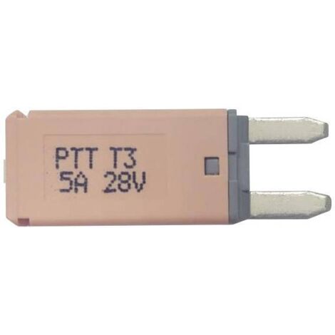 PARTS PTT Circuit Breaker Mini, type 3. Manual Reset, 5A C001-102-0061 Fusible plat standard pour voiture 5 A marron clair 1 pc(s) V924193