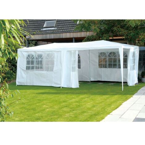 Party Pavillon 6 x 3 m weiss Festzelt Bierzelt Partyzelt Feierzelt