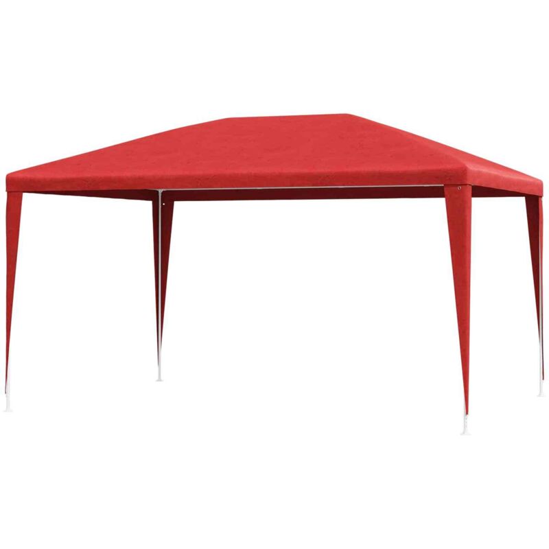 Party Tent 400 X 300 X 255 Cm Red Pe And Steel Vidaxl