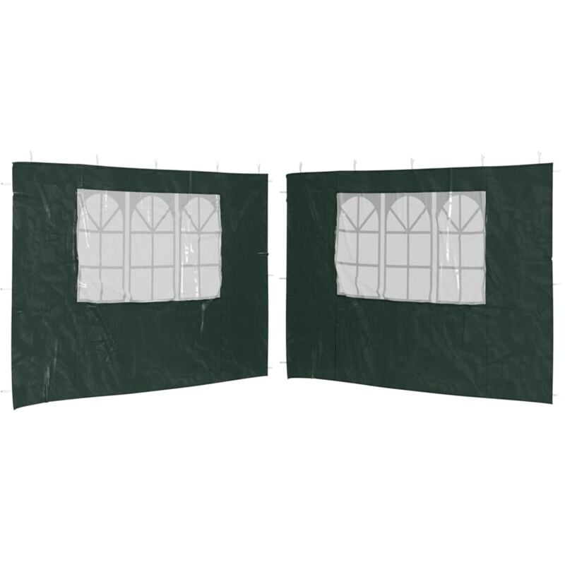 Vidaxl - Party Tent Sidewall 2 pcs with Window pe Green