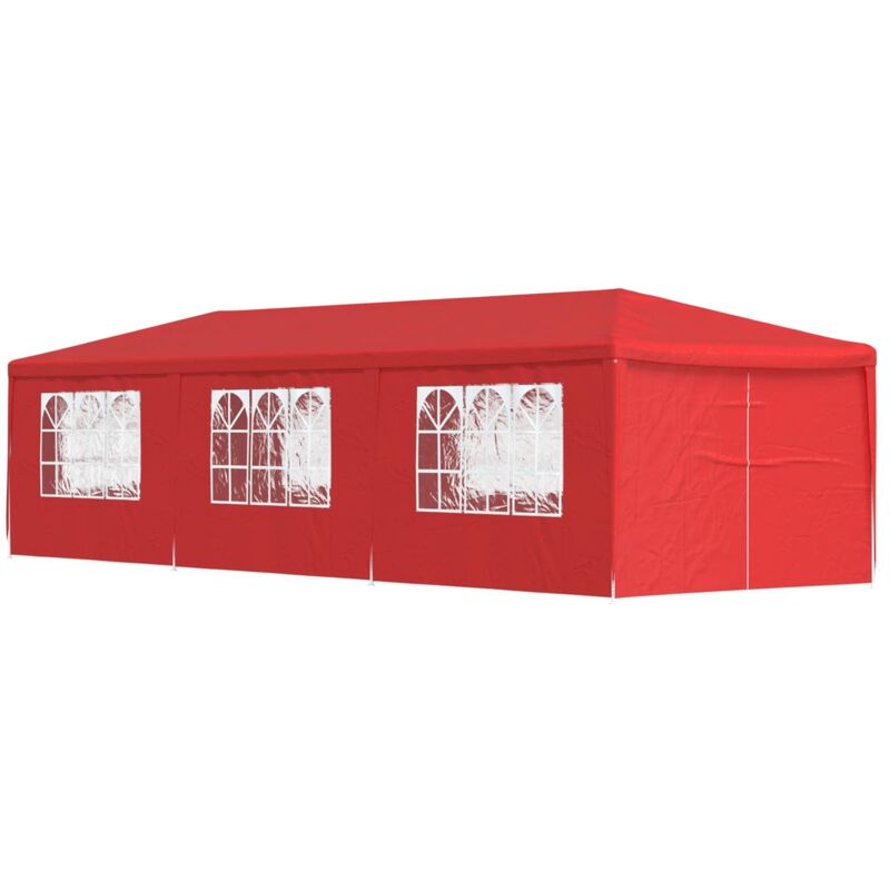 Party-zelt 900 X 300 X 255 Cm Rot Pe Und Stahl Vidaxl