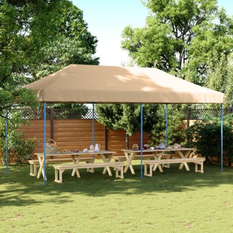 Partyzelt Faltbar Pop-Up Beige 580x292x315 cm CFW732651