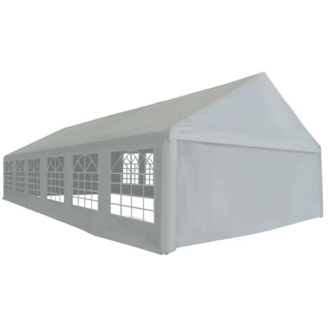Partyzelt PE 6x12 m Grau vidaXL