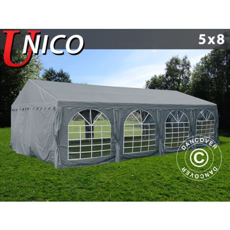 Partyzelt UNICO 5x8m, Dunkelgrau - Dancover