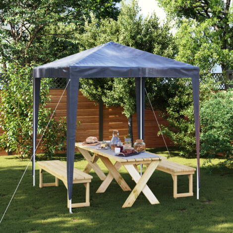 Partyzelt，Familienzelt，Zelt für Camping/Markt/Festiva 2x2 m Blau XDGN289756