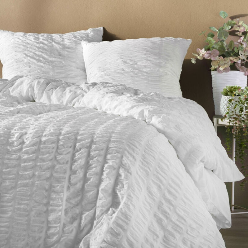 Bricoline - Parure 240 x 220 cm microfibre plisseé + 2 taies Plissia