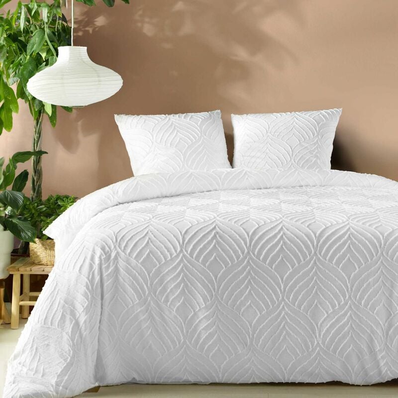 Bricoline - Housse de couette - 220x240cm + taies - Graphique tufté