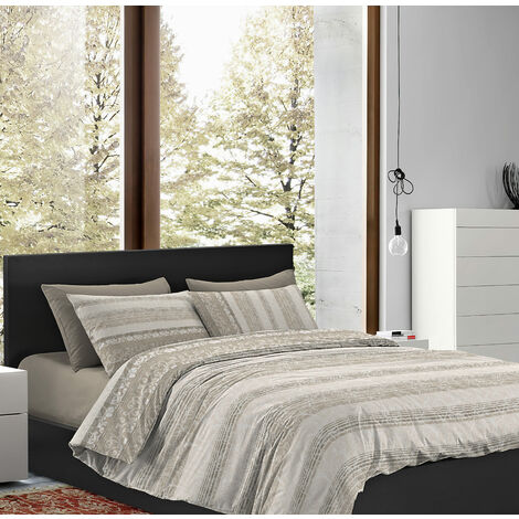 Parure Copripiumino Matrimoniale Sacco e Federe Due Piazze Con Stampe Moderne In Morbido Cotone Stampato Letto Due Piazze Disegni Moderni In Più Colori  Dis17 Beige