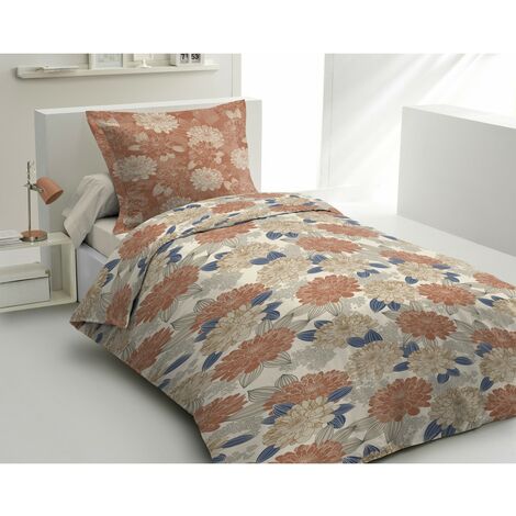 Parure de couette 2 pieces coton 57 fils beige 140 x 200 cm - VENDOMES