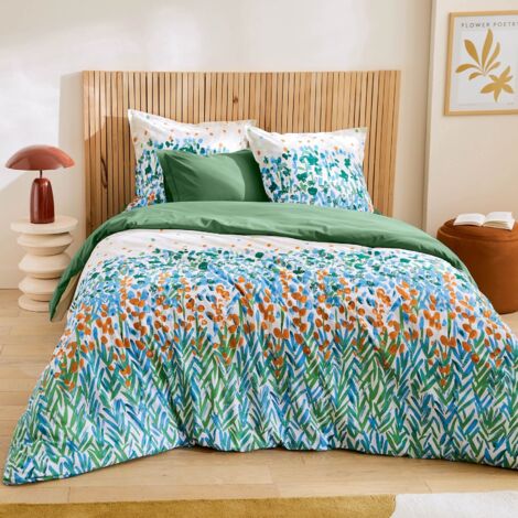 Parure de couette au style printanier Vert 240x220 cm