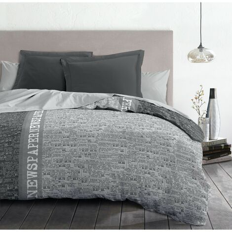 Parure de couette microfibre 140x200 cm – Housse et 2 taies d'oreiller – Texture douce et résistante – Finitions avec fermetures zippées – Home Linge Passion