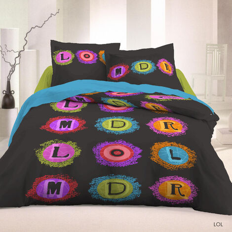 Parure de drap 1 place coton 42 Fils - LOL