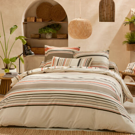 Parure de lit 100% coton HUGO Taie 50x70 cm 200x200 cm