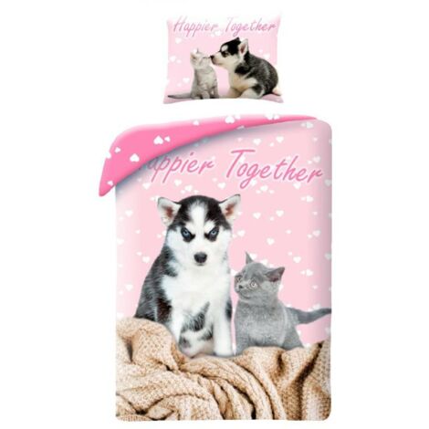 Parure de lit 140x200 Coton Husky Kitty