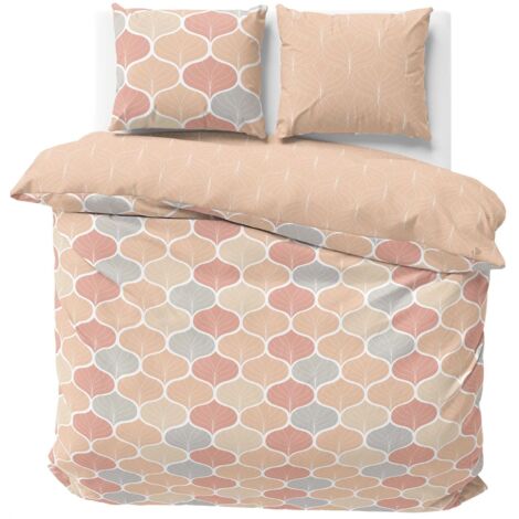 Parure de lit 2 places en microfibre motif nid d'abeille ALAMEDA