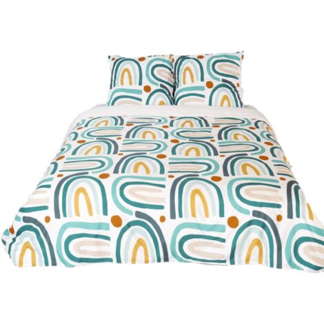 Parure de lit 2 places en microfibre motifs arches ALHAMBRA